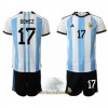 Officiële Voetbalshirt + Korte Broek Argentinië Alejandro Gomez 17 Thuis WK 2022 - Kids